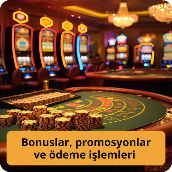 Bonuslar, promosyonlar ve ödeme işlemleri